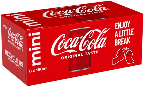 Frisdrank Coca Cola Regular blik 150ml 150 Milliliter-2