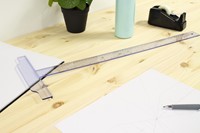 Tekenhaak Aristo GeoCollege 60cm transparant 1 Stuk-1