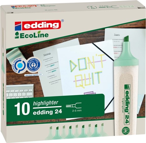Markeerstift edding 24 Eco 2-5mm pastel groen 1 Stuk-1