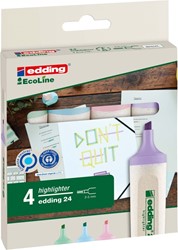 Markeerstift edding 24 Eco 2-5mm pastel assorti 4 Stuk