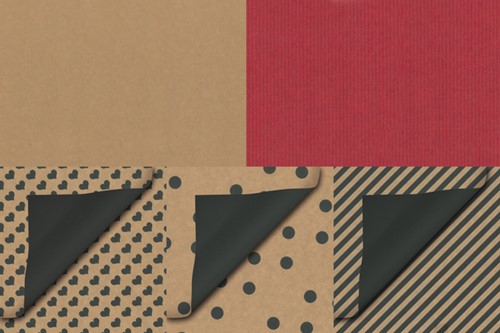 Cadeauzak Special Wrap 12x19cm kraft zw en wt ass 1000 Stuk