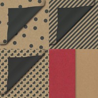 Cadeauzak Special Wrap 12x19cm kraft zw en wt ass 1000 Stuk