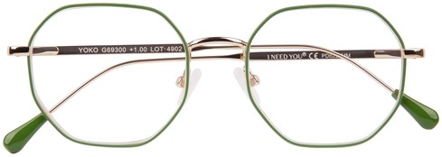 Leesbril I Need You +3.00 dpt Yoko groen-goud