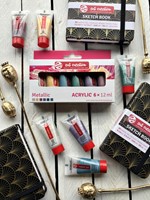 Acrylverf TAC Metallic 12ml set 6 kleuren 6 Stuk-2