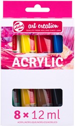 Acrylverf TAC 12ml set 8 kleuren 8 Stuk