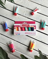 Acrylverf TAC Caribbean 12ml set 6 kleuren 6 Stuk-2