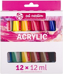 Acrylverf TAC 12ml set 12 kleuren 12 Stuk