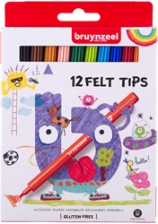 Viltstift Bruynzeel Kids 12 kleuren 12 Stuk