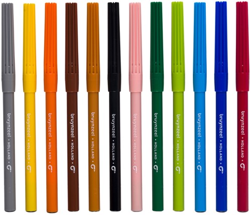 Viltstift Bruynzeel Kids assorti 12 stuks-2