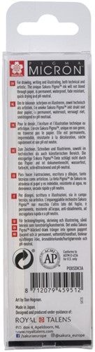 Sakura Pigma Micron Etui 3 Fineliners Zwart 3 Stuk-3