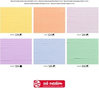 Acrylverf TAC Pastel 12ml set 6 kleuren 6 Stuk-2