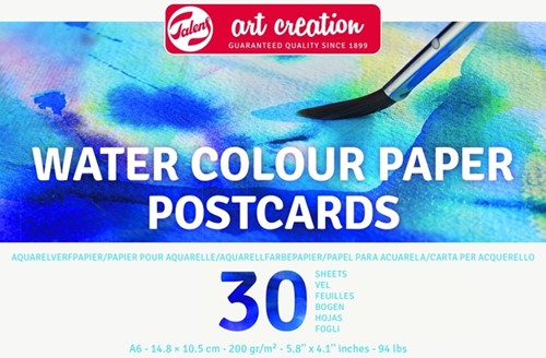 Aquarelverfpapier TAC 200gr A6 blauw 1 Stuk