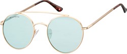 Zonnebril Montana met lichtgroen glas mtl goud 1 Stuk