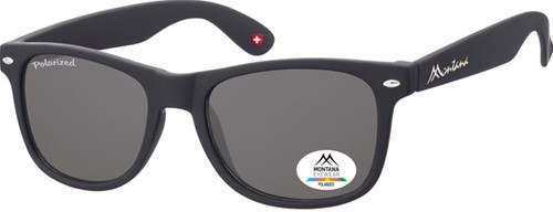 Zonnebril Montana met smoke gepolariseerd glas zwart