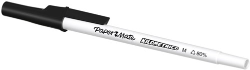 Balpen Papermate Kilometrico Recycled M zwart 1 Stuk-2