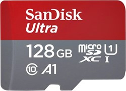 MicroSDXC Ultra 128GB 140mb/s C10 - SDA UHS-I 1 Stuk