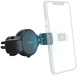 Autolader Hama draadloos QI-Charge 10W antraciet 1 Stuk