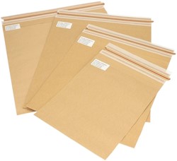 Sendbag verzendverpakking 30/34x37 + 9.5cm bruin 250 Stuk