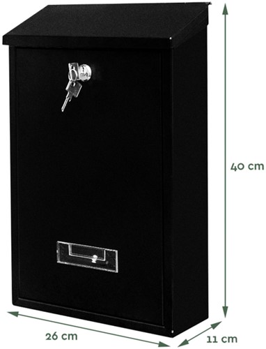 Brievenbus BRASQ PB100 Basic wand zwart 1 Stuk-3