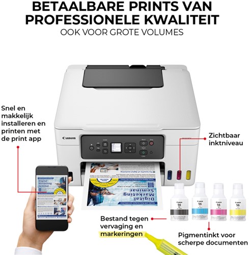 Multifunctional inktjet Canon MAXIFY GX3050 1 Stuk-4