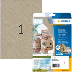 Etiket HERMA 10758 210x297mm silphie bruin 20 stuks