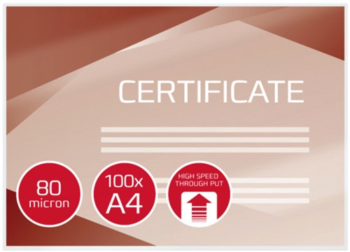 Lamineerhoes GBC A4 highspeed 2x80micron 100 Stuk-2