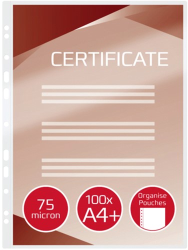 Lamineerhoes GBC A4 2x75micron geperforeerd 100 Stuk-2