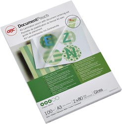 Lamineerhoes GBC A3 2x80micron 100 Stuk