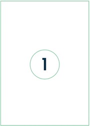 Etiket Qbasic A4 1.000 vel 210x297mm 1000 labels 1000 Vel