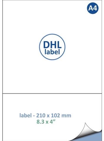 Label Dhl IEZZY A4 1.000 210x102mm 1000 Vel