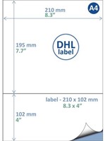 Label Dhl IEZZY A4 1.000 210x102mm 1000 Vel-3