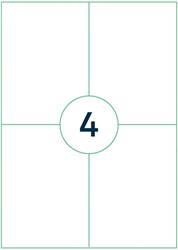 Etiket Qbasic A4 1.000 vel 105x148mm 4000 labels 1000 Vel