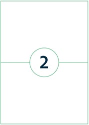 Etiket Qbasic A4 1.000 vel 210x148mm 2000 labels 1000 Vel