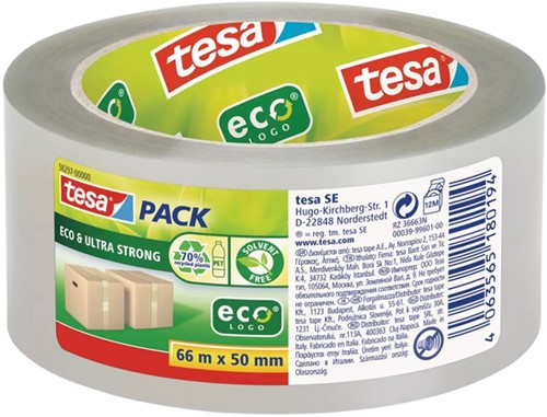 Verpakkingstape Tesa 58297 Eco transp 50mmx60m 1 Rol