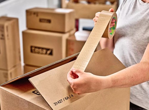 Verpakkingstape Tesa 56000 Eco papier 50mmx25m 1 Rol-1