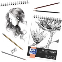 Tekenblok Oxford Sketching A4 50 vel spiraal 1 Stuk-2