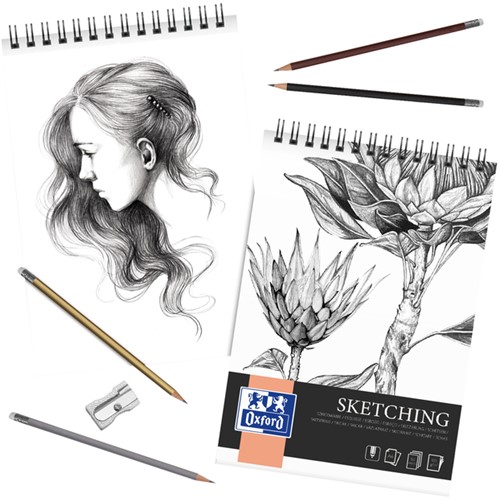 Tekenblok Oxford Sketching A3 50 vel spiraal 1 Stuk-2