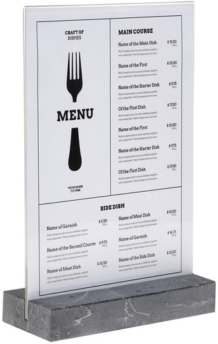 Kaarthouder Europel A4 Polystone antraciet 1 Stuk-2