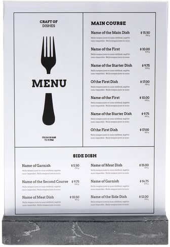 Kaarthouder Europel A4 Polystone antraciet 1 Stuk-3