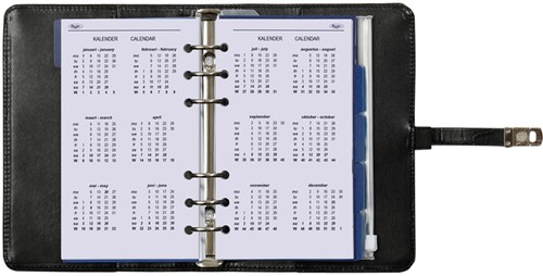 Organizer Kalpa Personal inclusief agenda 2026-2027 7dagen/2pagina's croco zwart-5