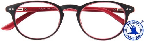 Leesbril I Need You +1.50 dpt Dokter New grijs-rood