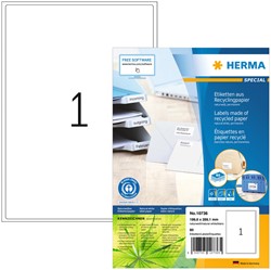Etiket HERMA recycling 99.6x289.1mm wit 80 Vel