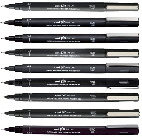 Fineliner Uni-ball Pin 1.2mm zwart-2