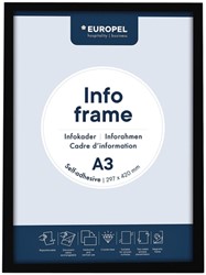 Infokader Europel zelfklevend A3 zwart 2 Stuk