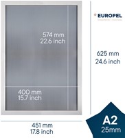 Kliklijst Europel A2 25mm mat wit 1 Stuk-2