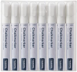 Krijtstift Europel 6mm wit etui 8 stuks 8 Stuk