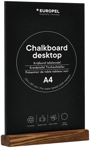 Krijtbord Europel tafelmodel A4 staand natural 1 Stuk-1