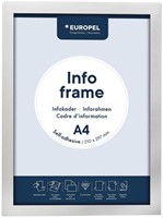 Infokader Europel zelfklevend A4 zilver 2 Stuk