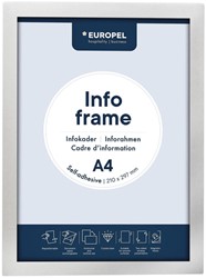 Infokader Europel zelfklevend A4 zilver 2 Stuk