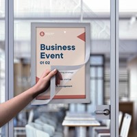 Infokader Europel zelfklevend A4 zilver 2 Stuk-1